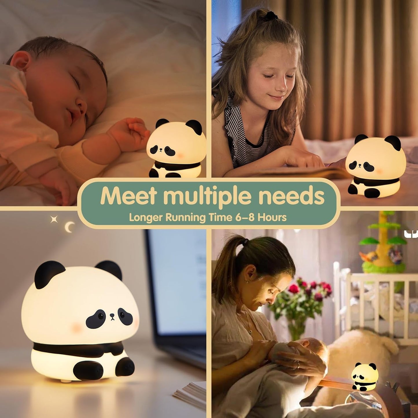 Sitting Panda - Silicone Night Lamp