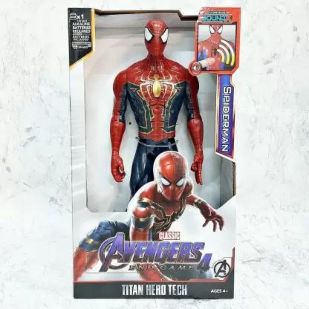 Iron Spider-Man - 12" Action Figure | Light & Sound | Titan Hero Series