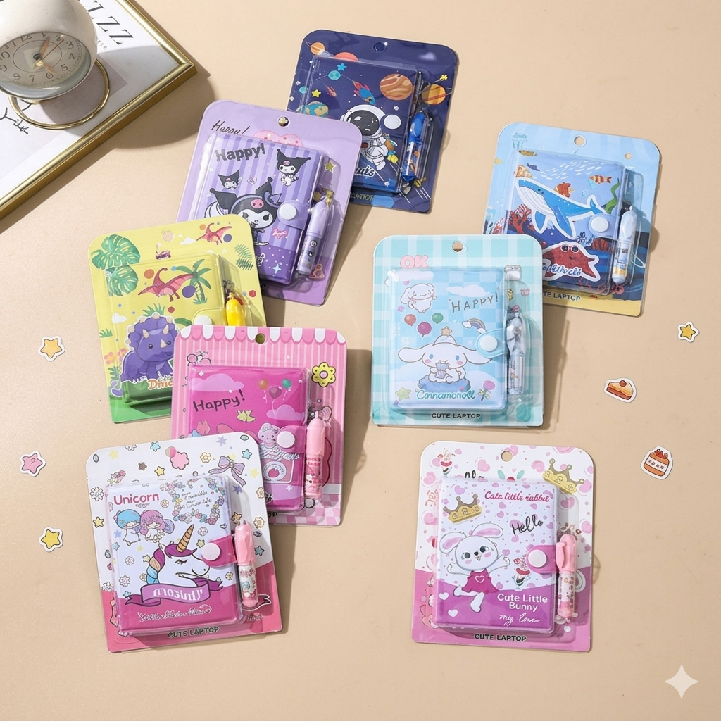 Cute Mini Pocket Diary with Small Pen