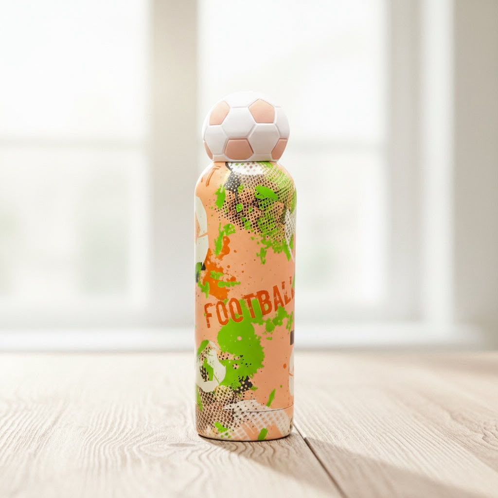 Soccer Football - Stainless Steel Water Bottle