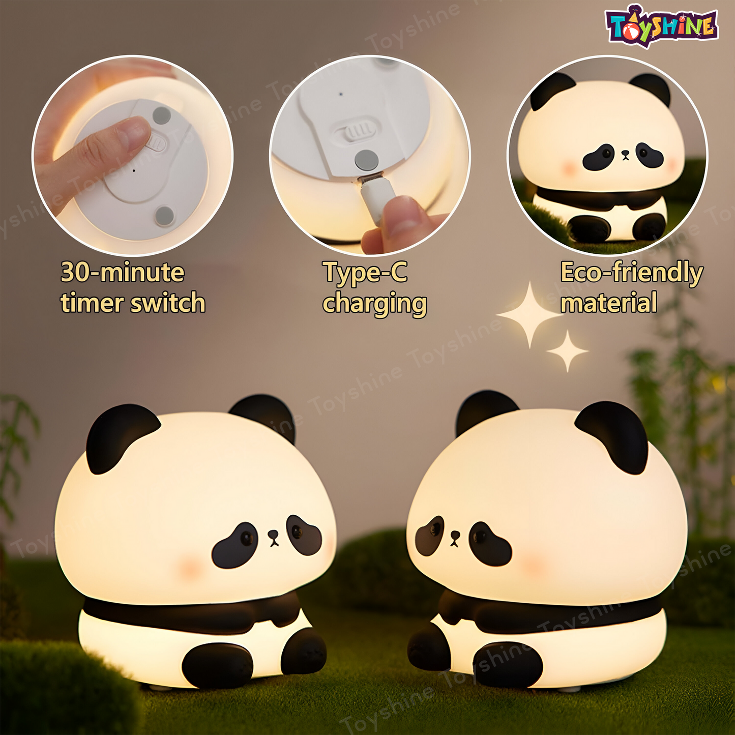Sitting Panda - Silicone Night Lamp