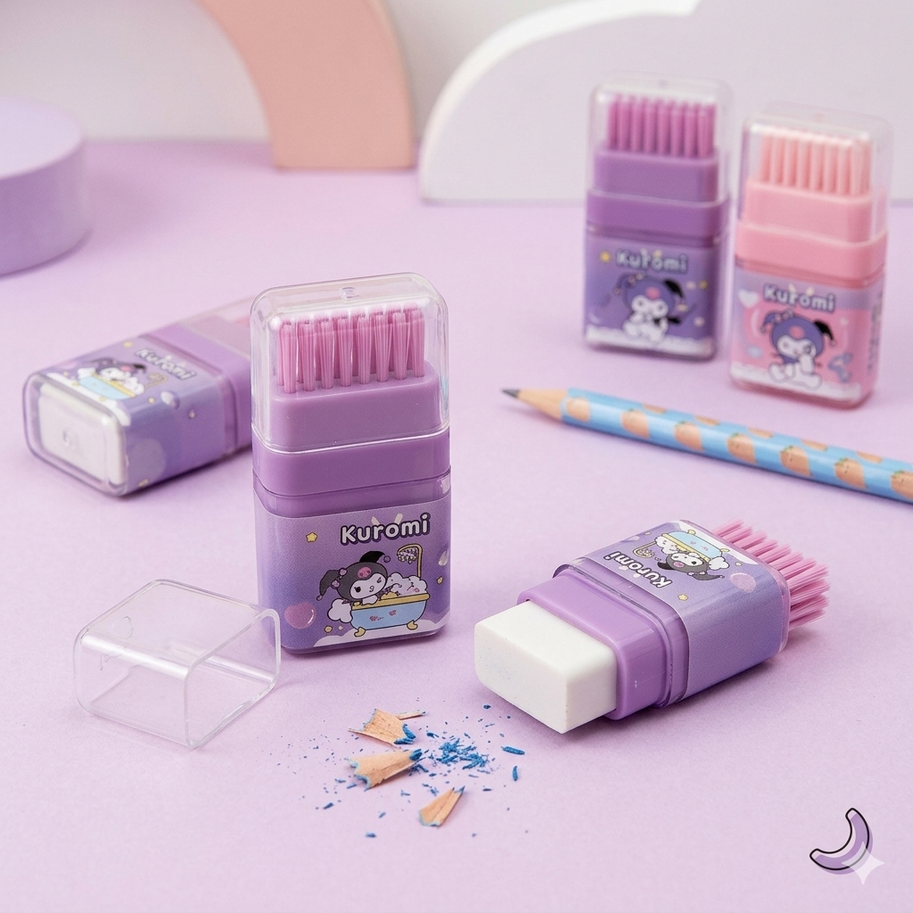 Kuromi Eraser with Brush