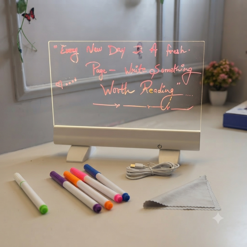 3D Acrylic Rechargeable Writing Note Board