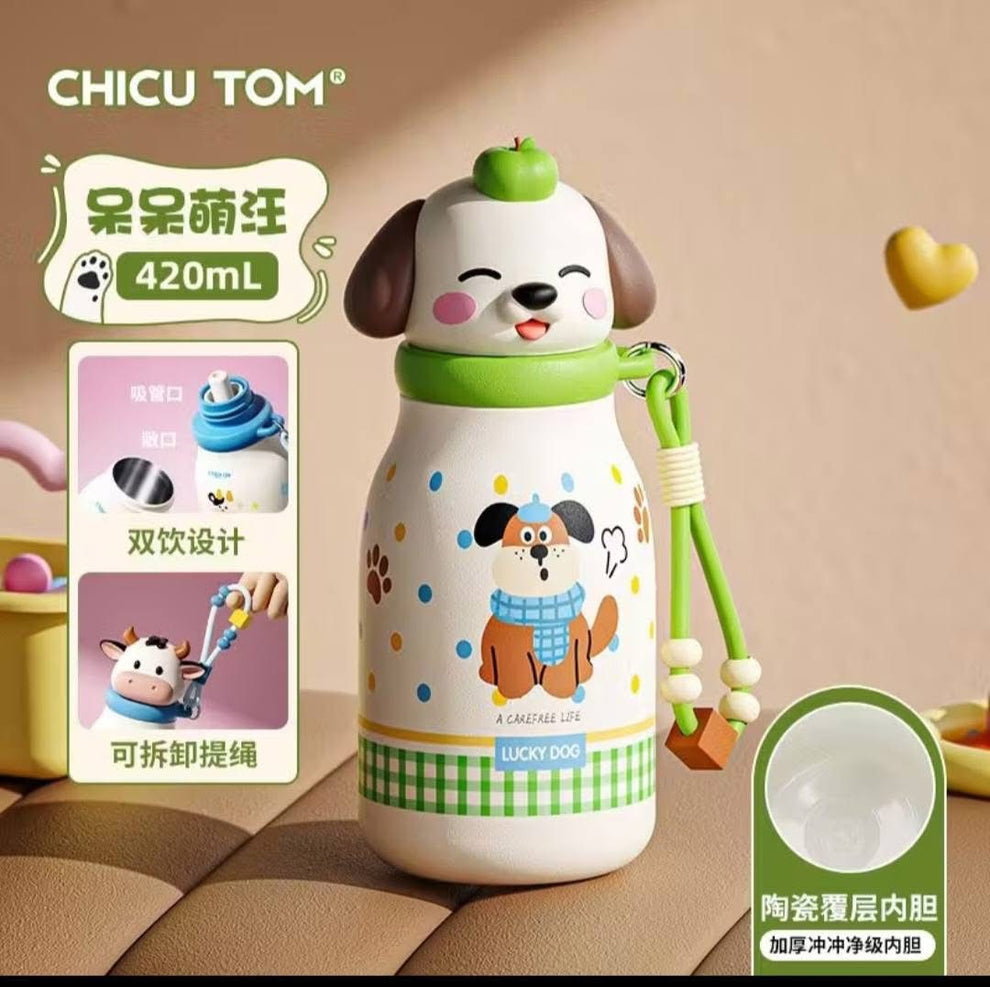 Chicu Tom - 3D Animal Bottle With Charms | 420ml