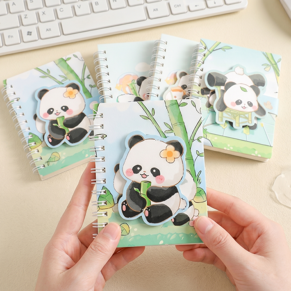 Cute Panda - Mini Spiral Diary
