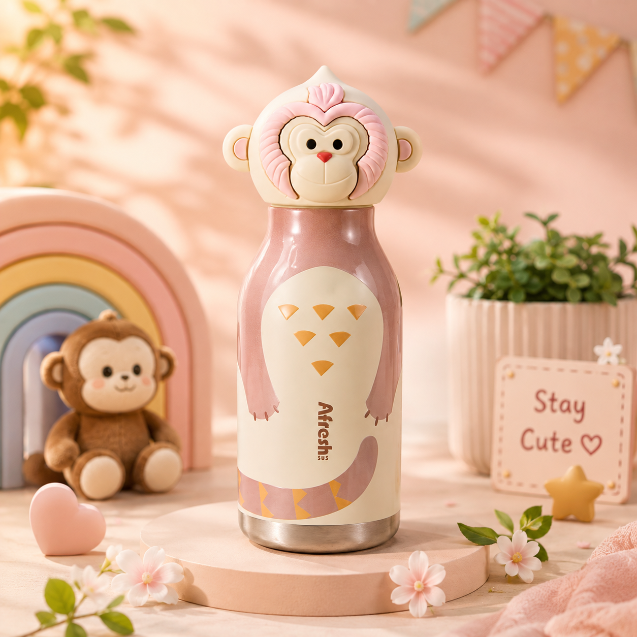 Afresh - Monkey Insulated 3D Bottle