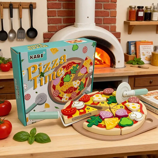 Wooden Pizza Time For children