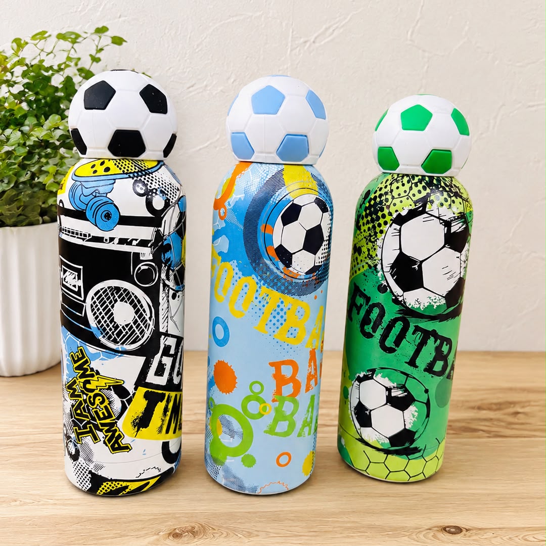 Soccer Football - Stainless Steel Water Bottle