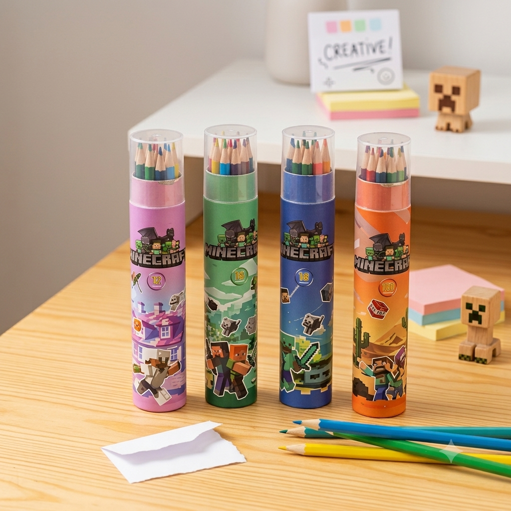 Minecraft 12 Colour Pencil - Art and Craft