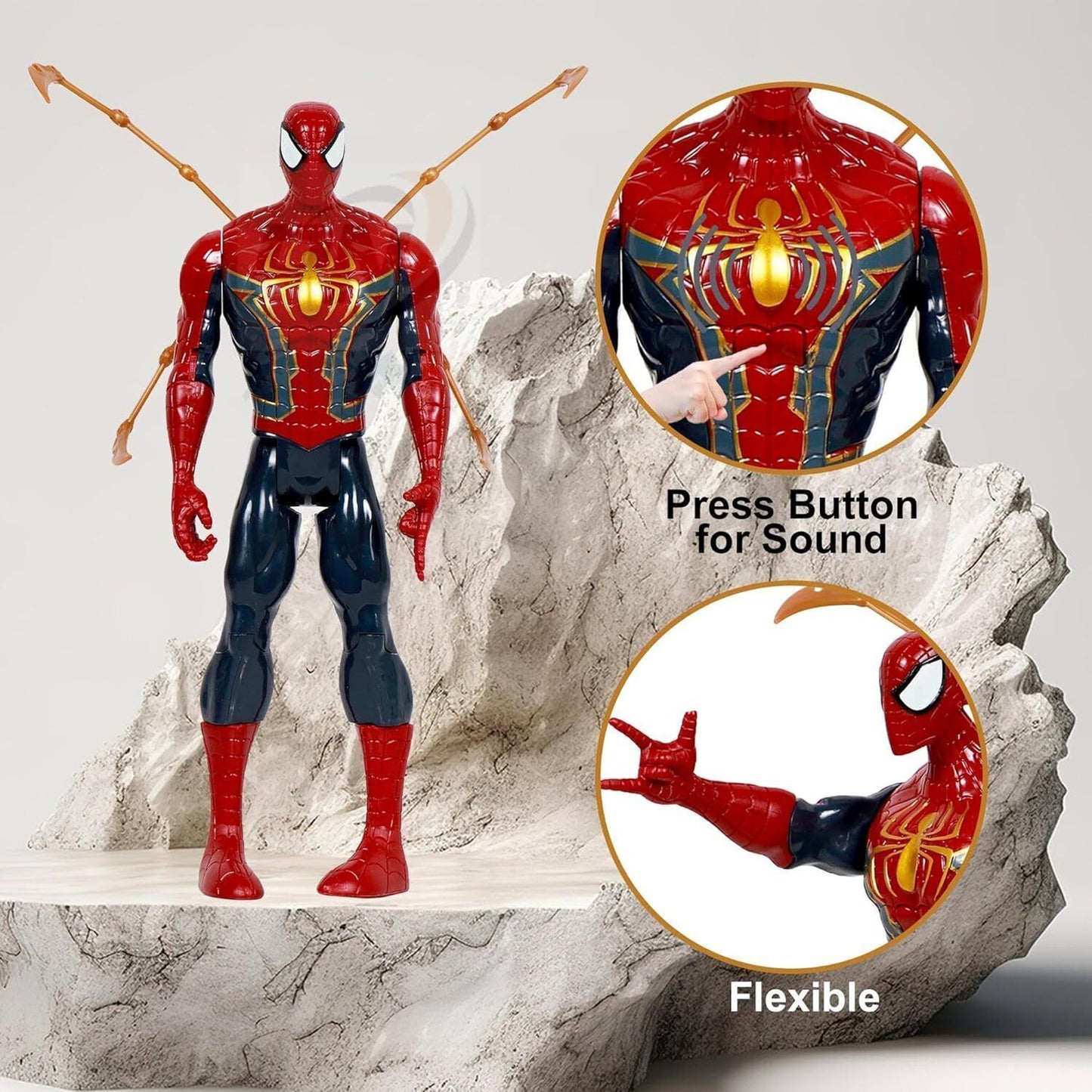 Iron Spider-Man - 12" Action Figure | Light & Sound | Titan Hero Series