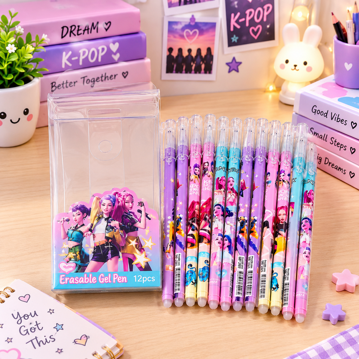 K-Pop - Erasable Gel Pen | 12pcs