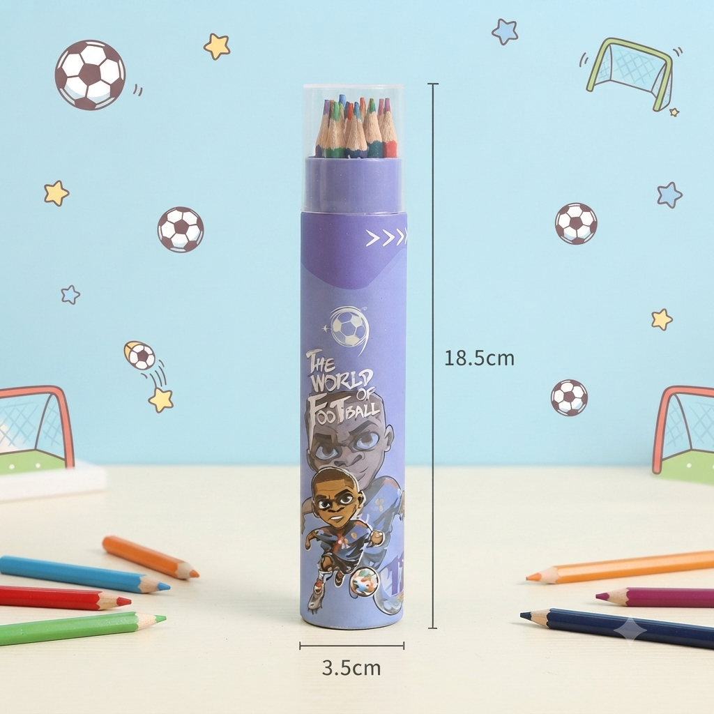 Football 12 Colour Pencil - Art and Craft