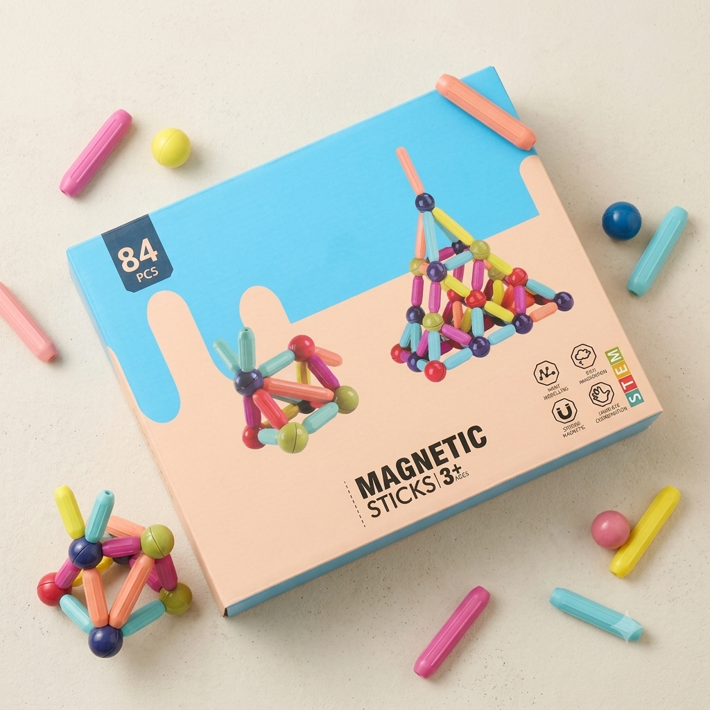 84pcs Magnetic Sticks and Balls Set | STEM | Educational