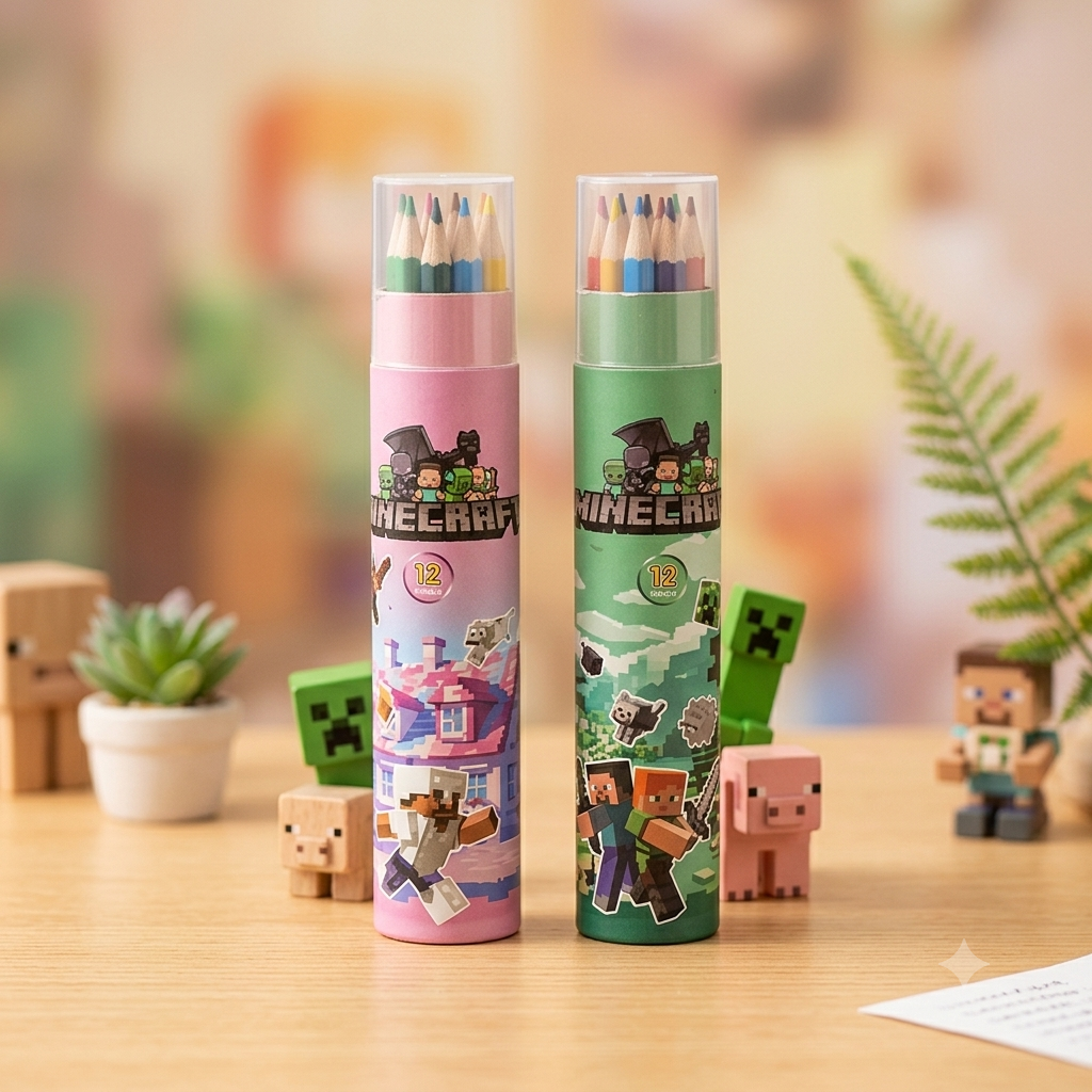 Minecraft 12 Colour Pencil - Art and Craft