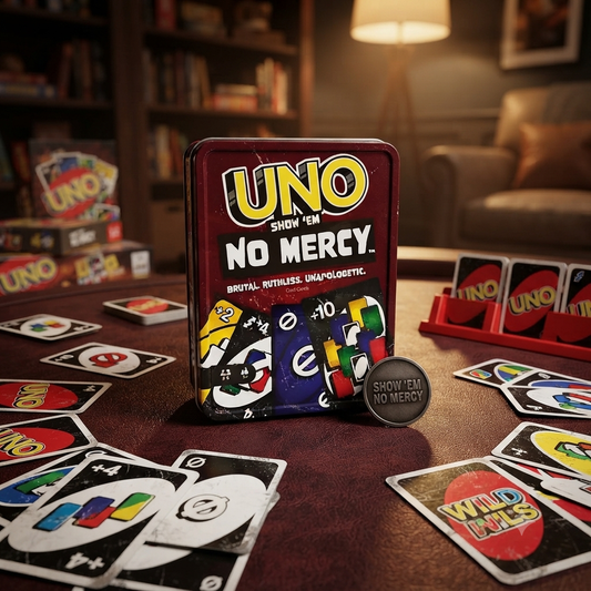 Show 'Em No Mercy Uno Card Game - Special Edition Tin