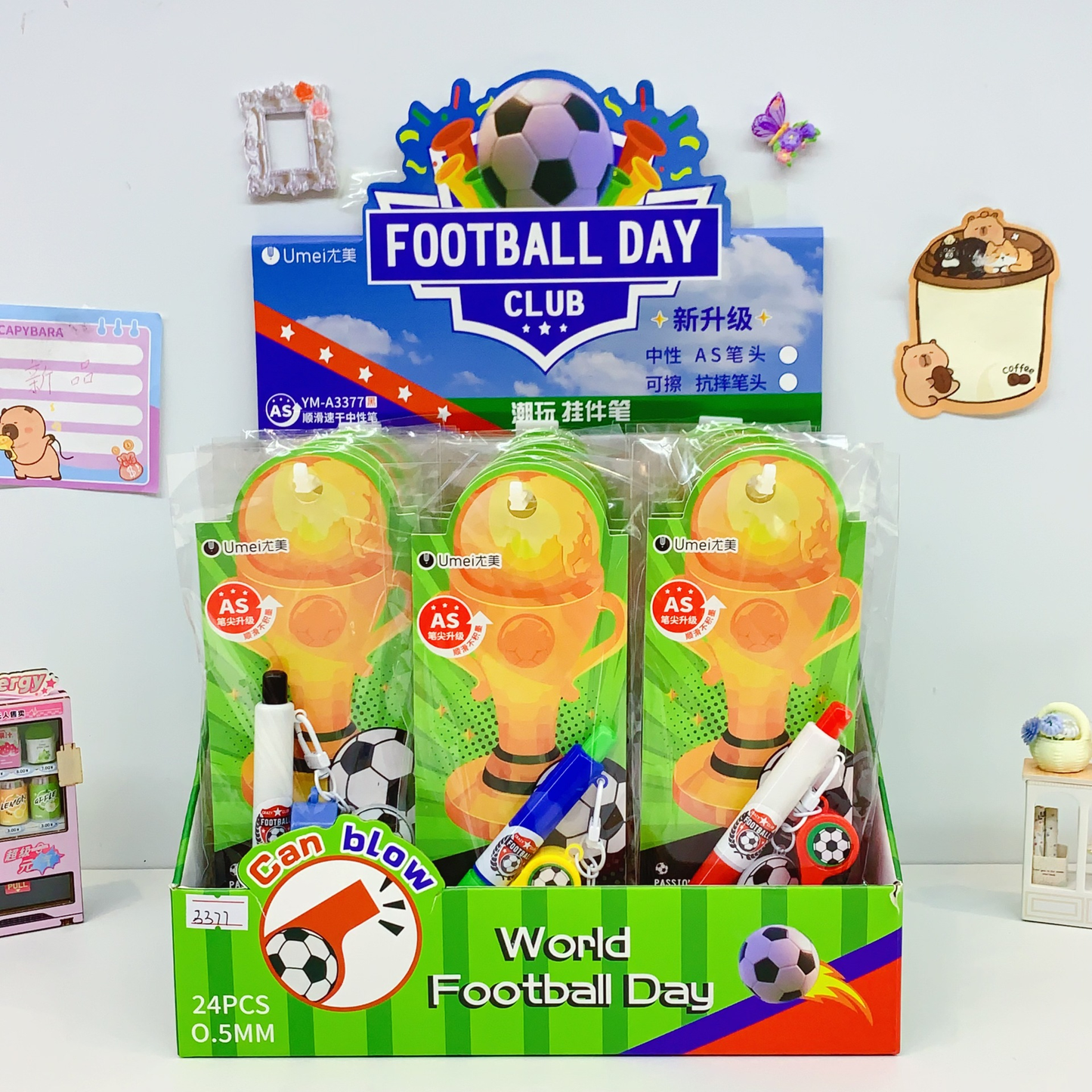 Football - Pen With Keychain