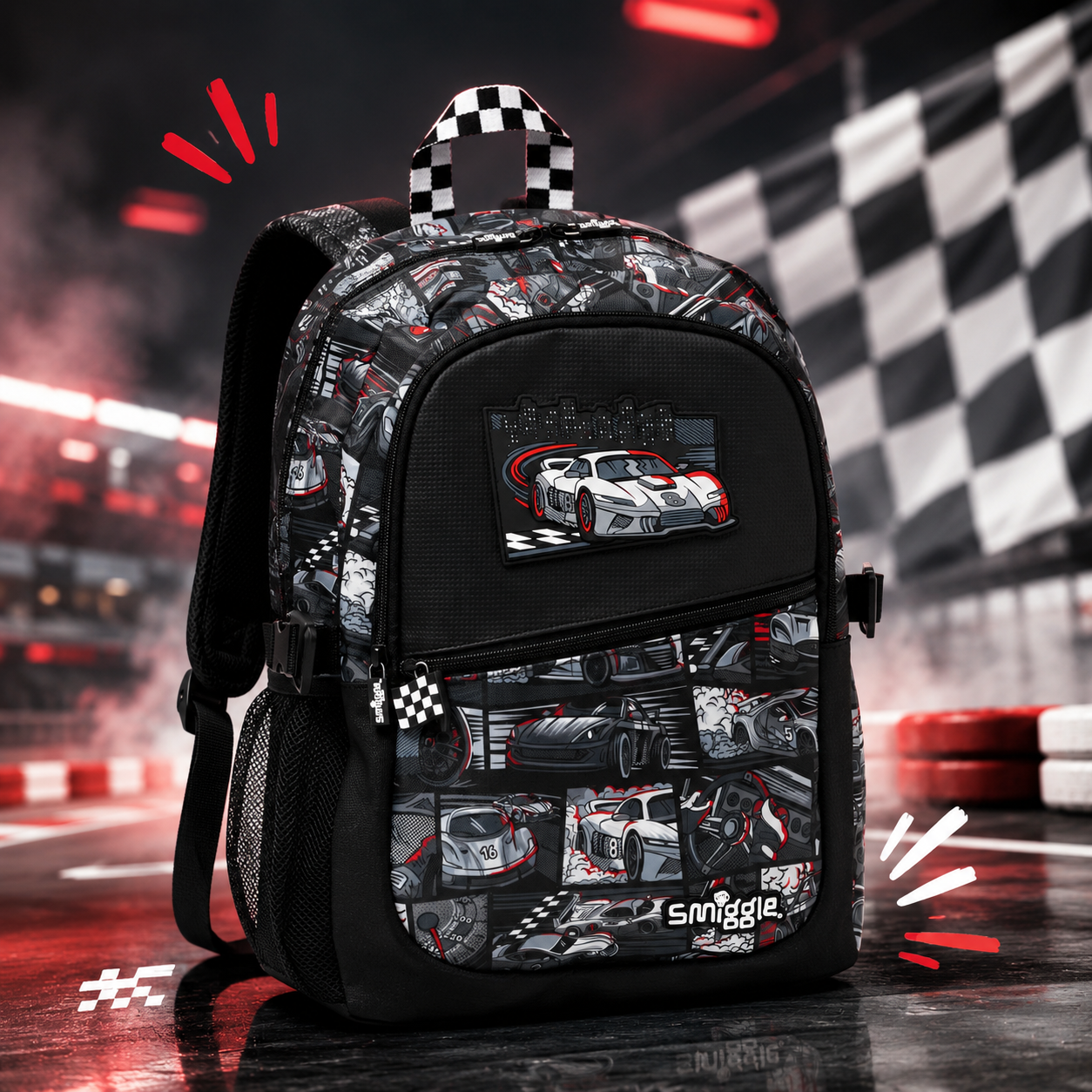 Racing Car - Smiggle 16” Premium Backpack