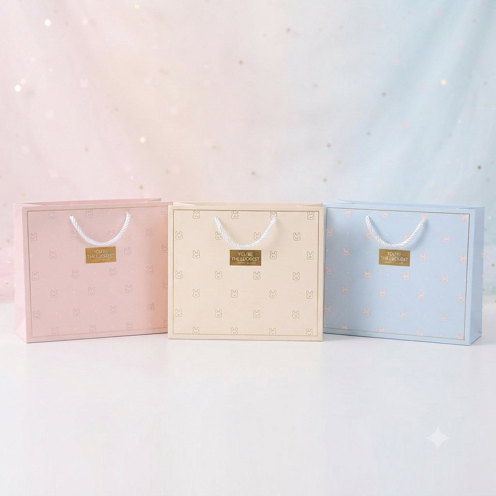 Cute Bunny Print Gift Paper Bag