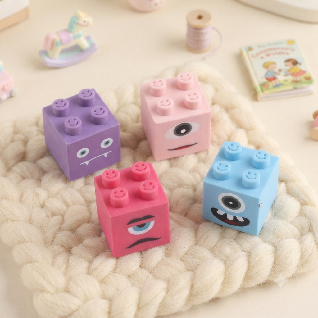 DIY Erasers - Monster Blocks