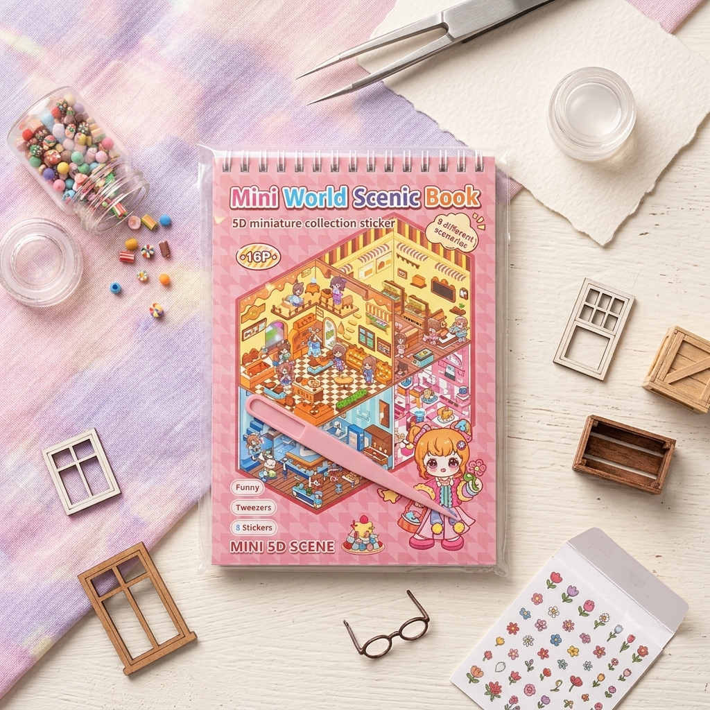 3D Miniature Stickers Book