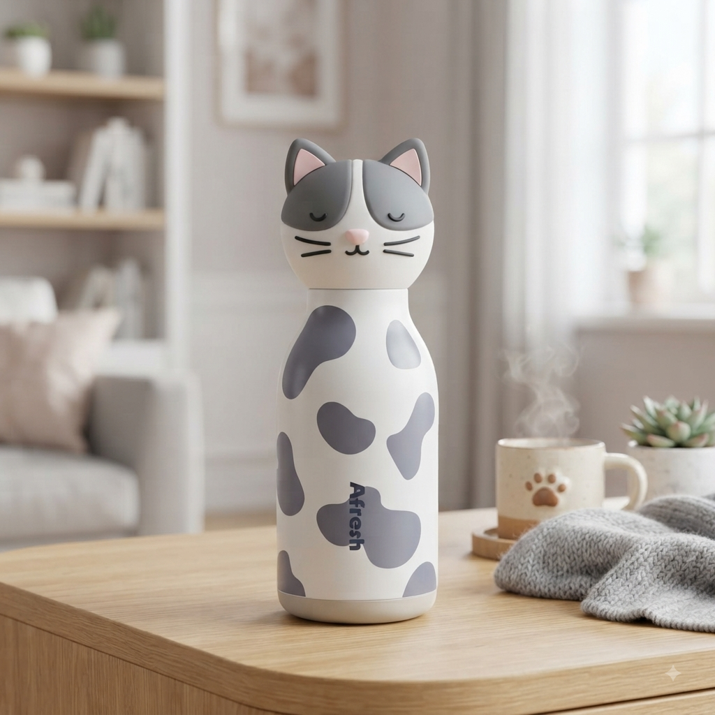 Afresh - Kitty Insulated 3D Bottle