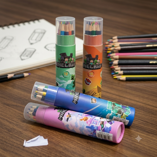 Minecraft 12 Colour Pencil - Art and Craft