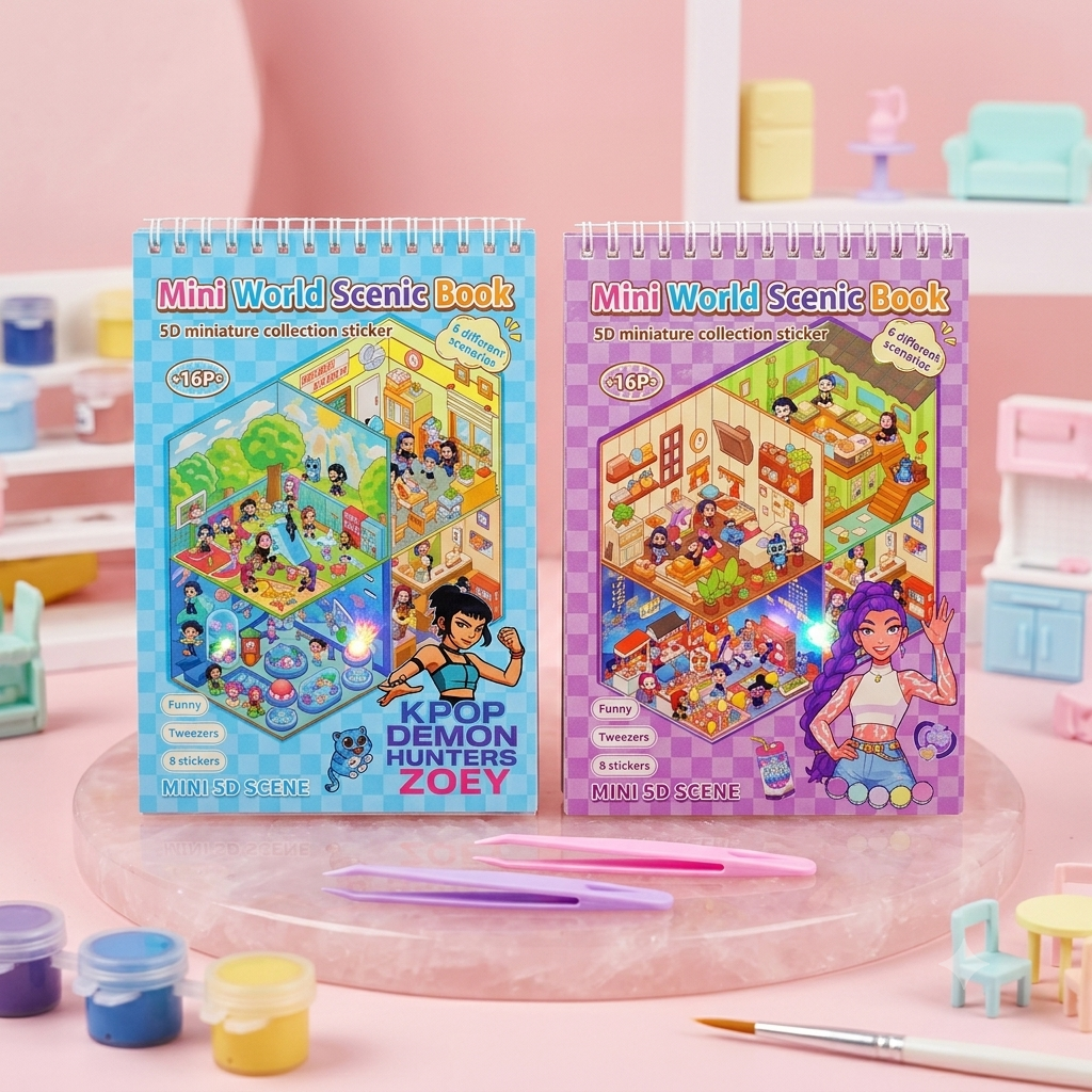 K-Pop 3D Miniature Stickers Book