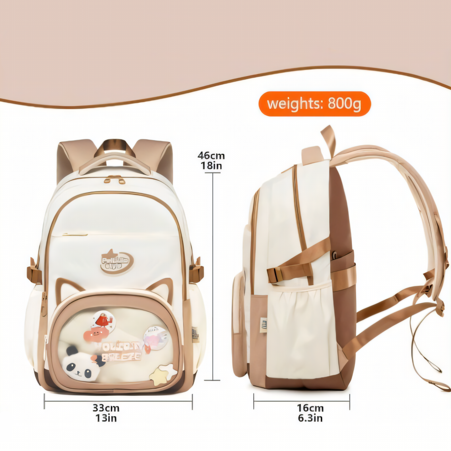 Cute Cat Ears Kids Backpack