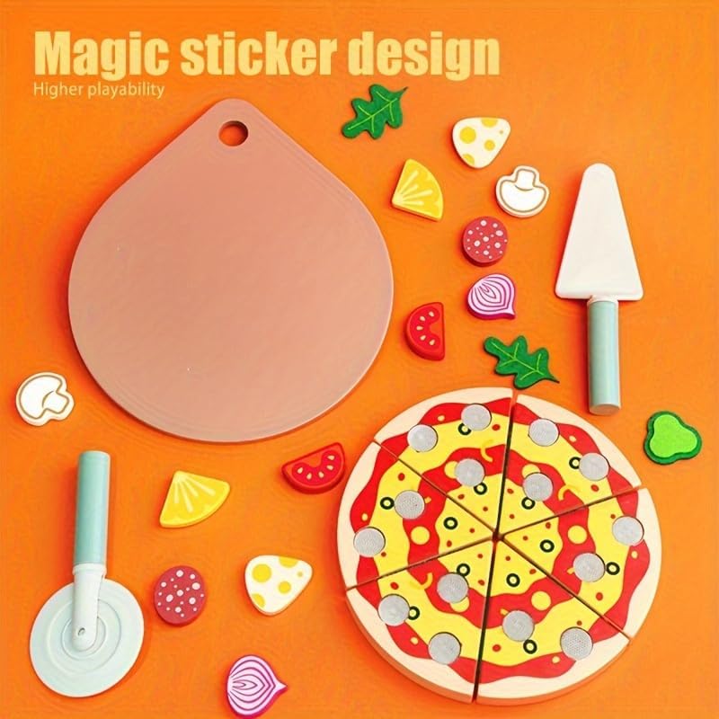 Wooden Pizza Time For children