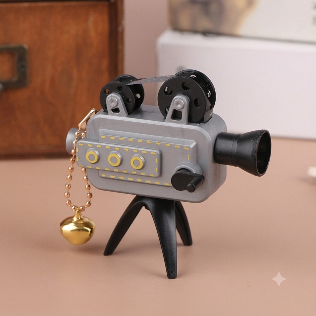 Vintage Style Camera LED Projector Keychain