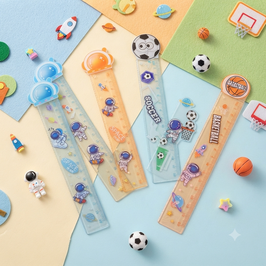 Cute Cartoon Transparent Plastic Ruler | 30cm