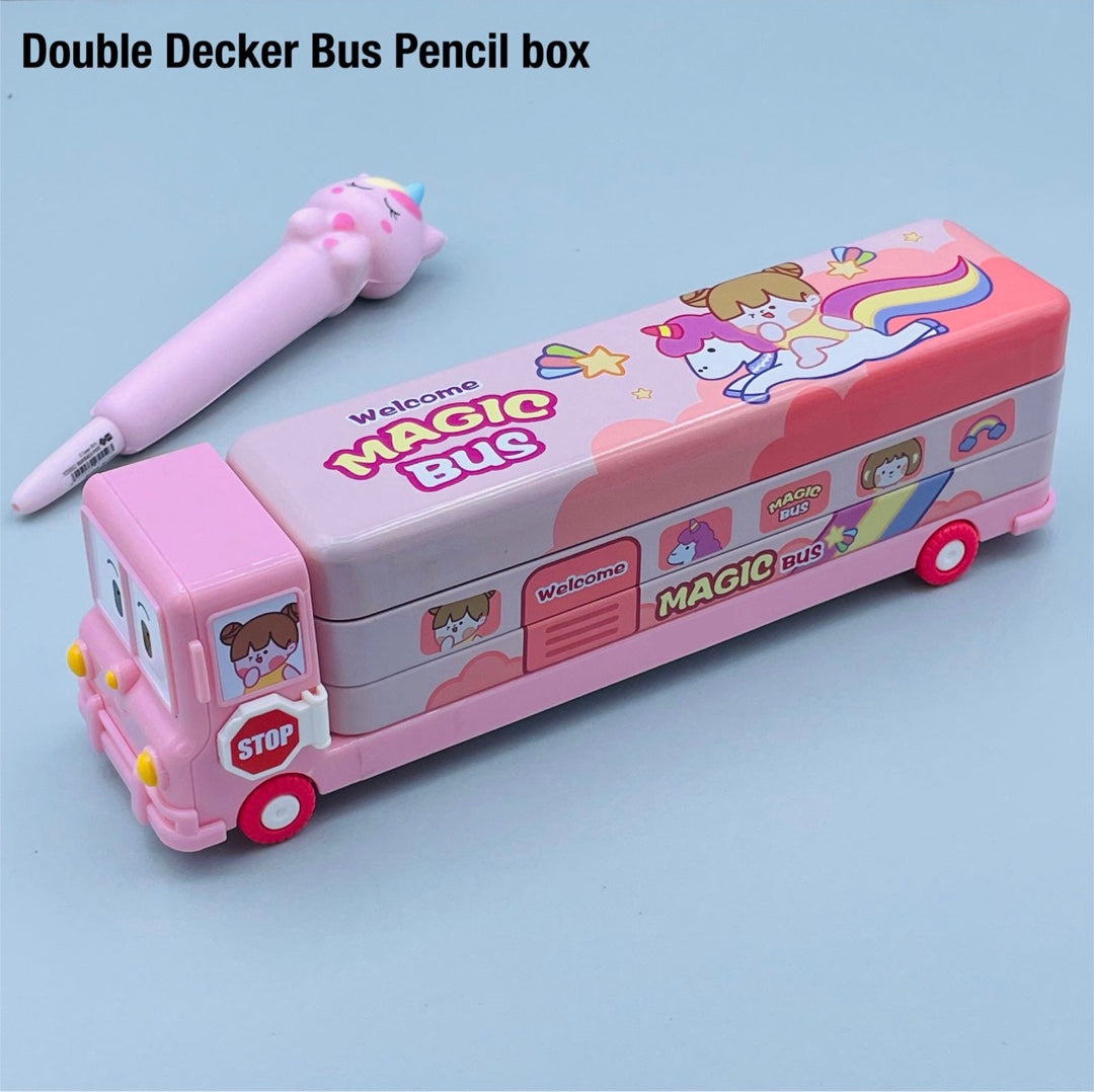 Space/Unicorn School Bus Pencil Box