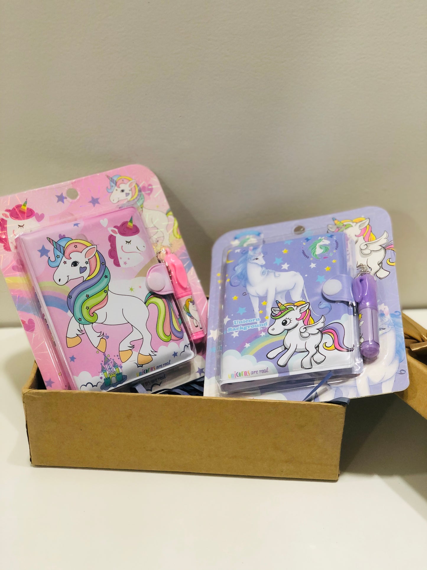 Cute Printed Mini Pocket Diary with Small Pen for Kids (Unicorn/Spider-Man)