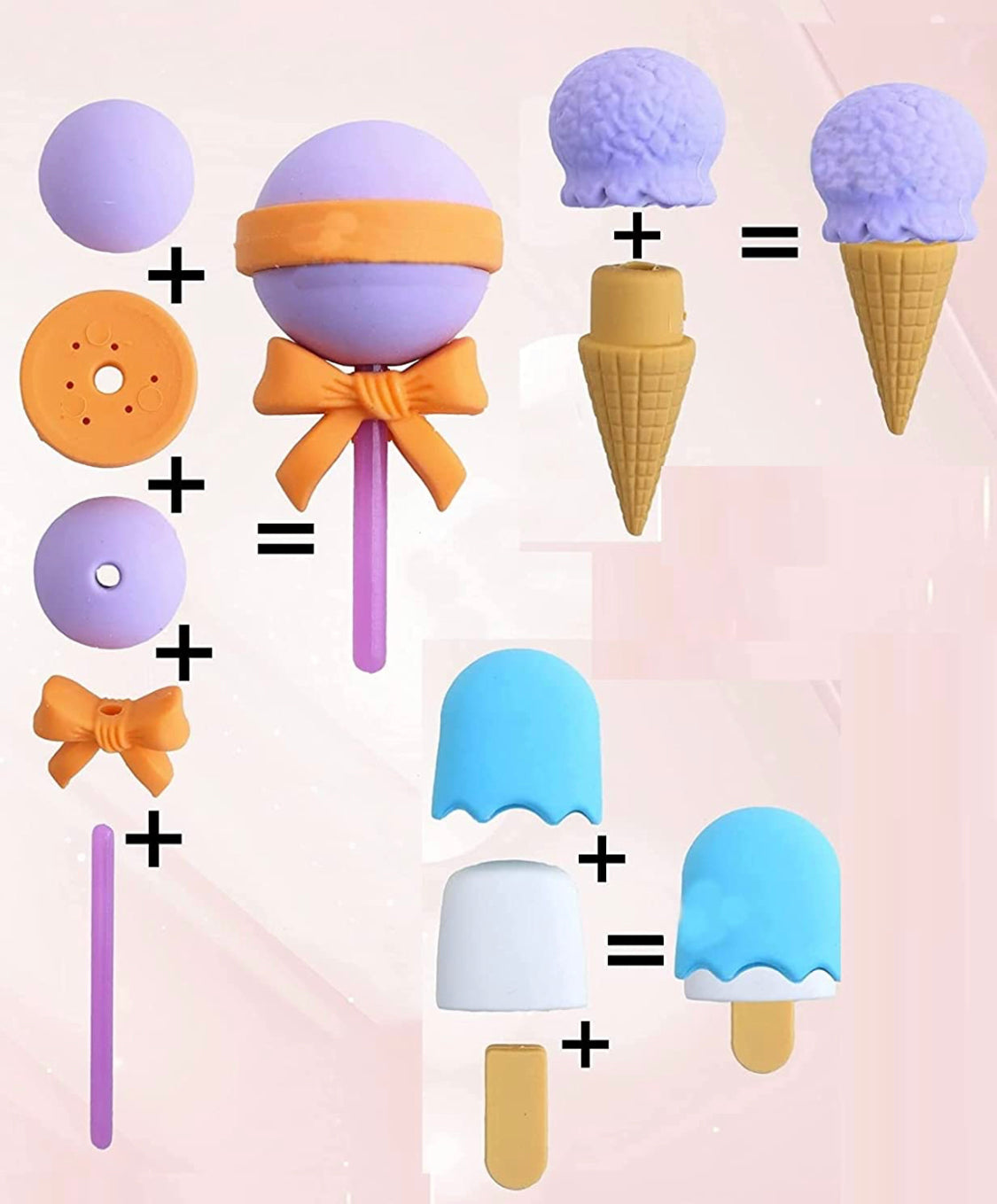 Realistic Ice Cream Erasers