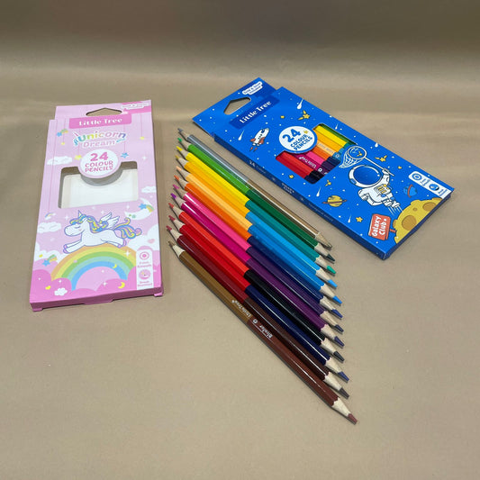 24 Coloured Pencils, Wax based core Pencil Crayons