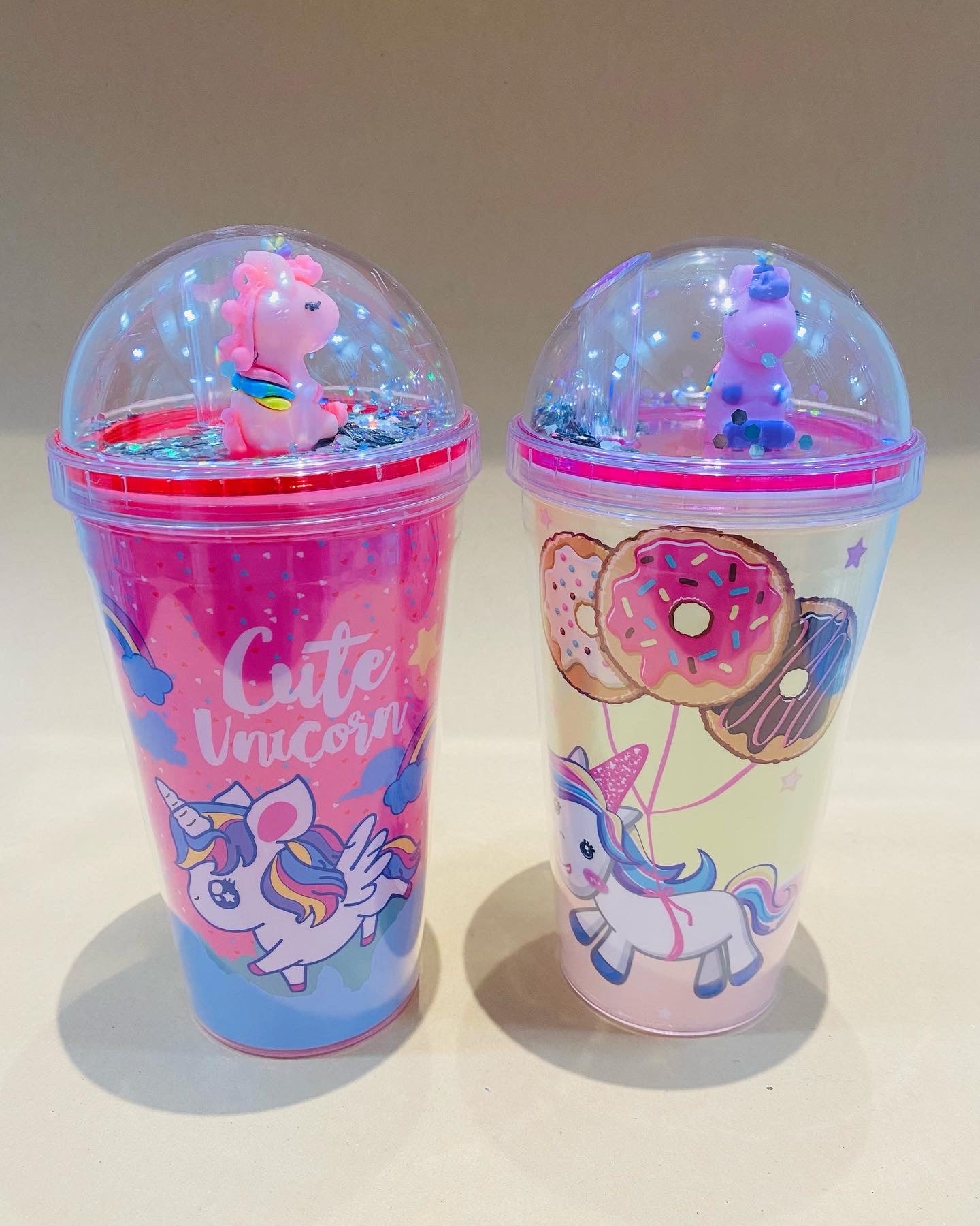Unicorn Acrylic Sippers with Straw