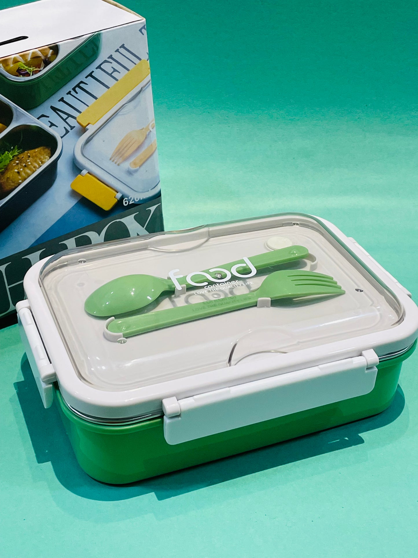 3 Partition Bento steel Lunchbox