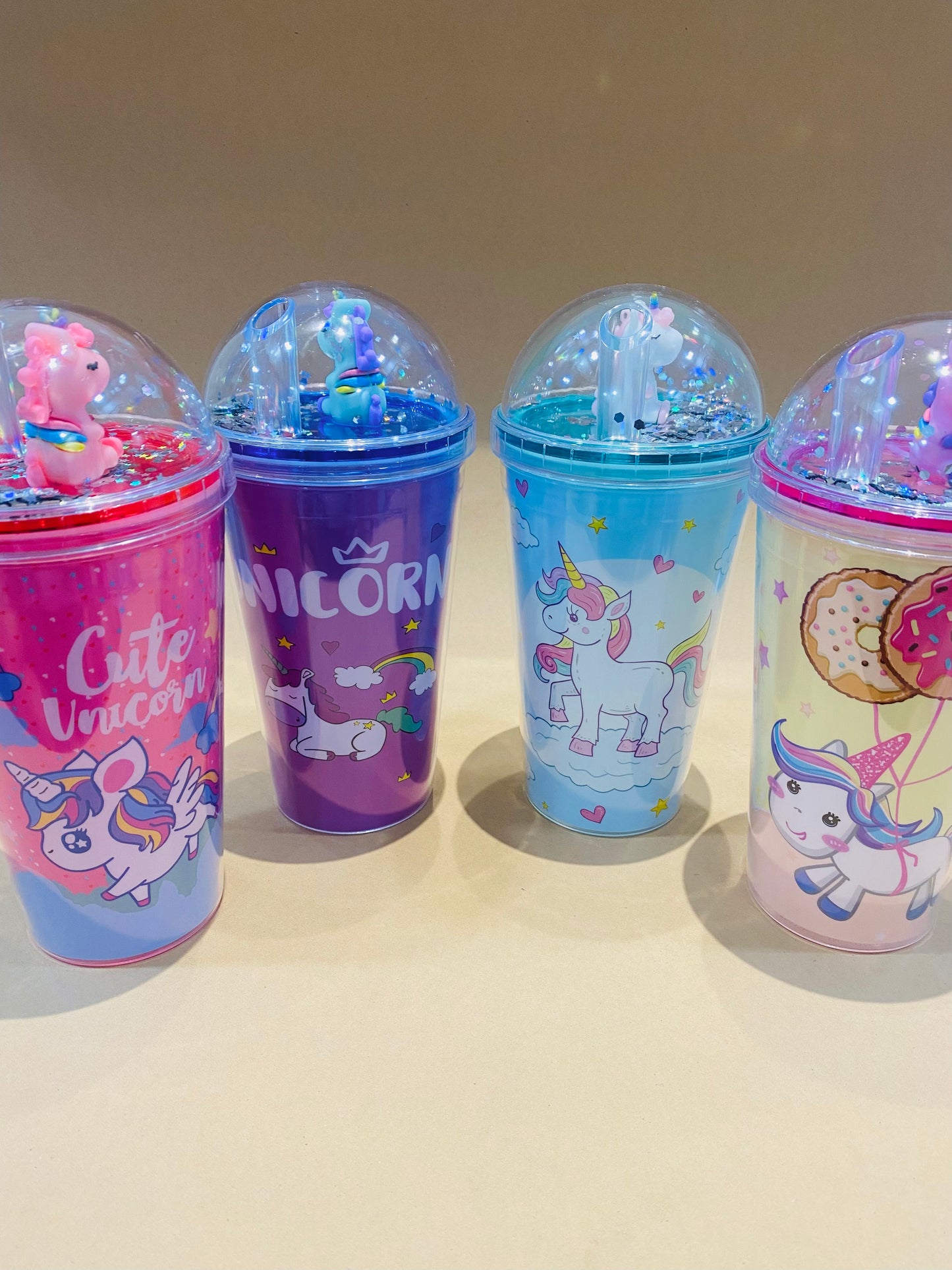 Unicorn Acrylic Sippers with Straw