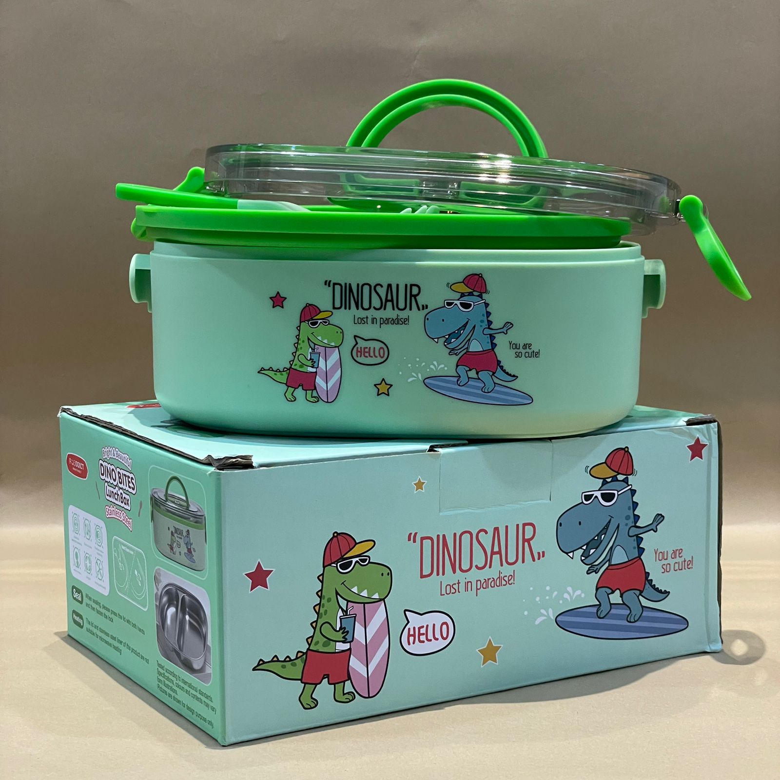 Caperci Dinosaur Bento Lunch Box for Kids - Unicorn
