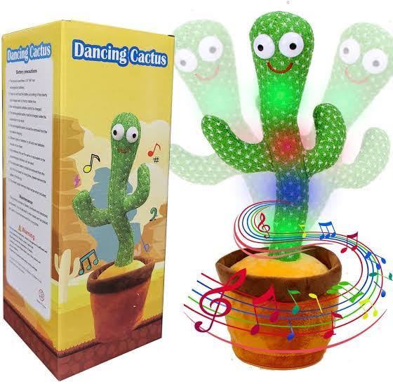 Dancing Cactus Talking Toy, Cactus Plush Toy, Wriggle & Singing Recording Repeat What You Say
