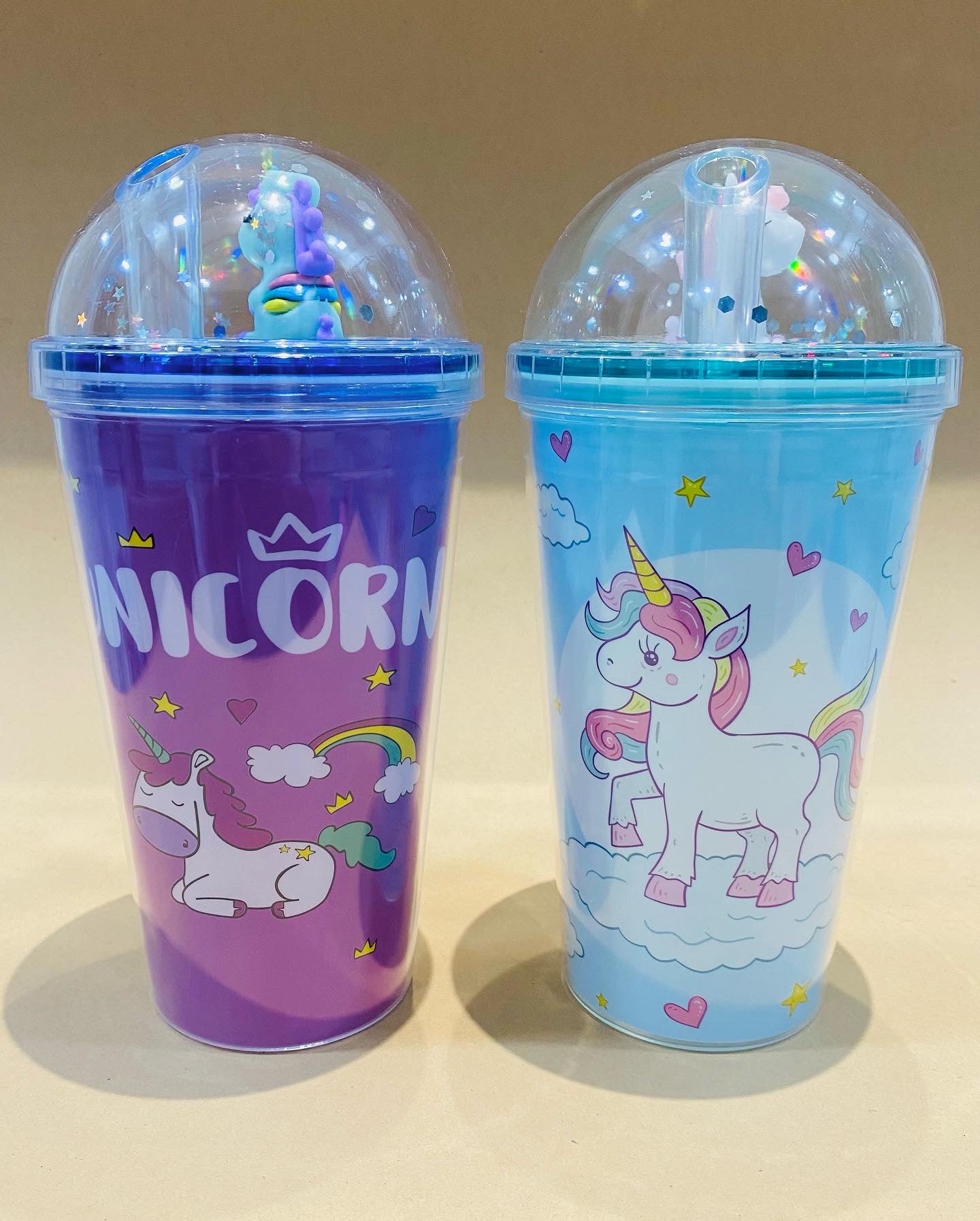 Unicorn Acrylic Sippers with Straw